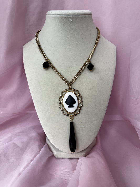 Queen of Spades Necklace