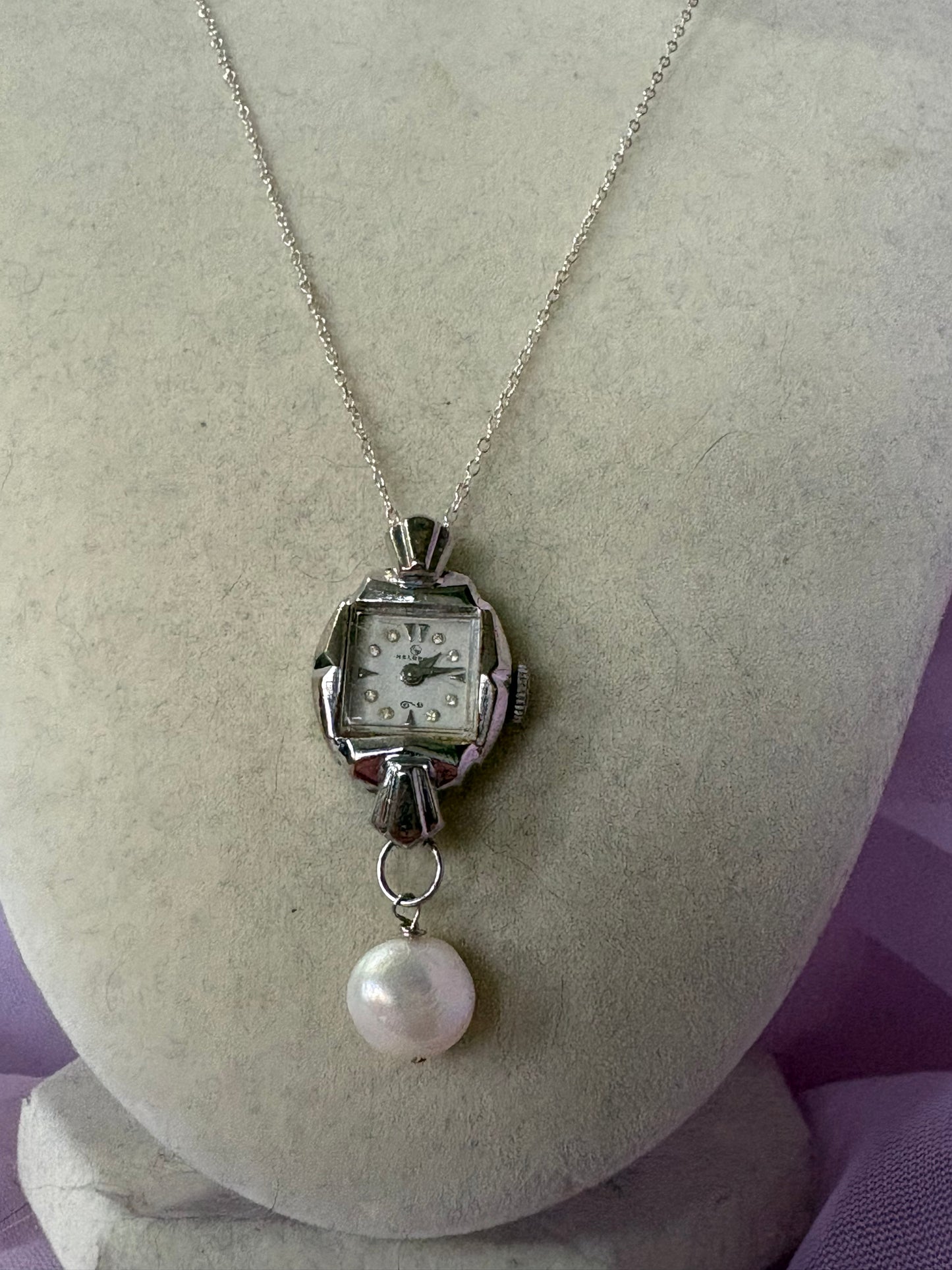 Pearl Watch Necklace