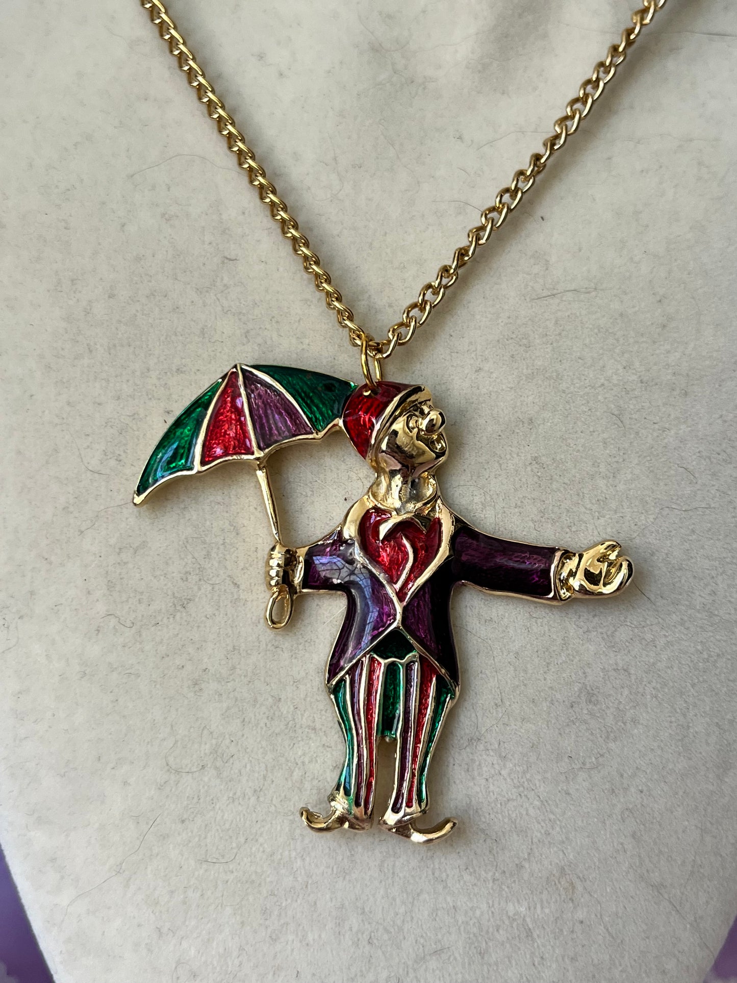 Umbrella Clown Necklace