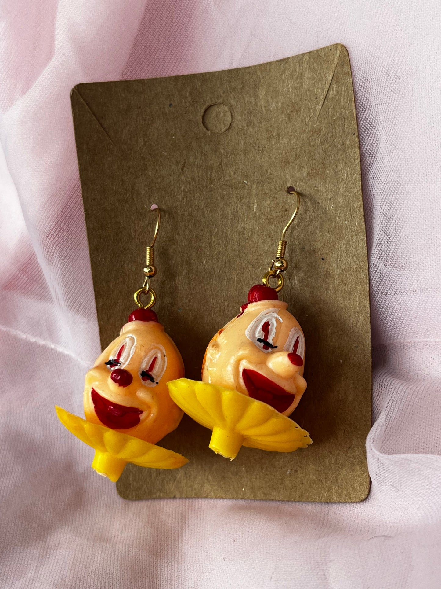 Yellow Clown Earrings