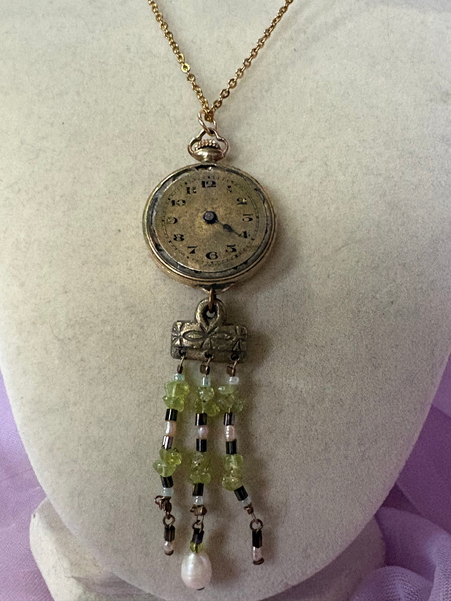 Vintage Pocket Watch Necklace