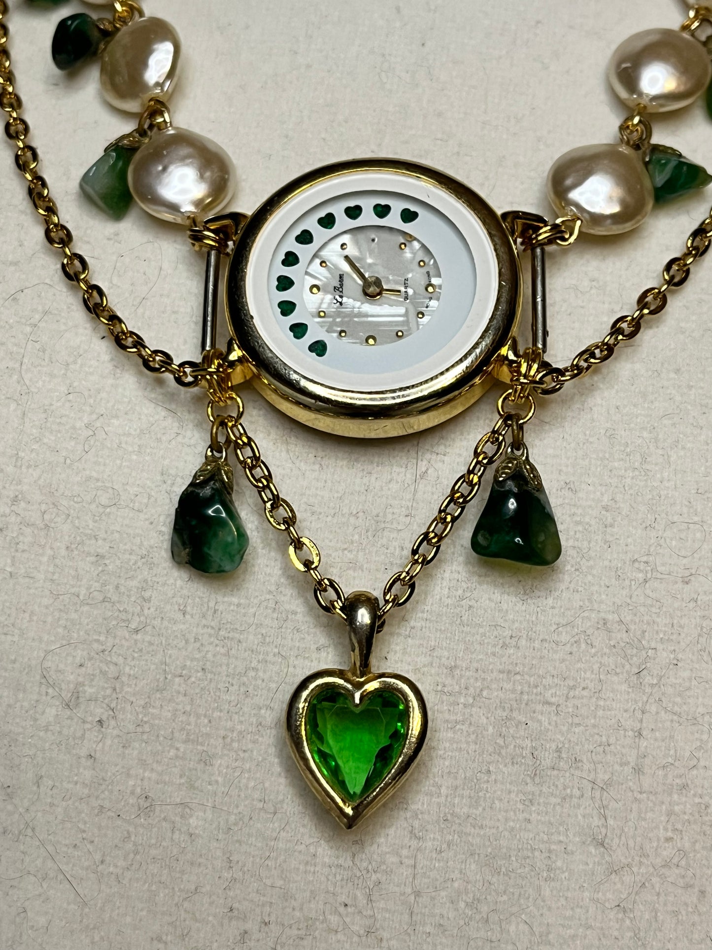 Green Heart Watch Choker