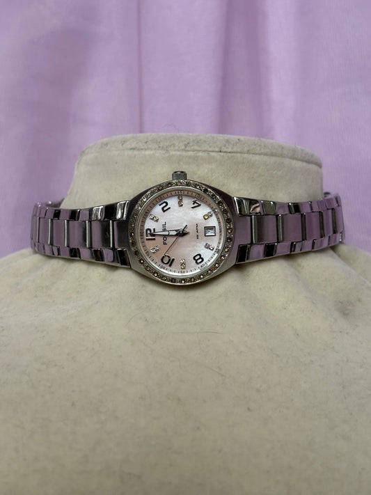 Pink Fossil Watch Choker