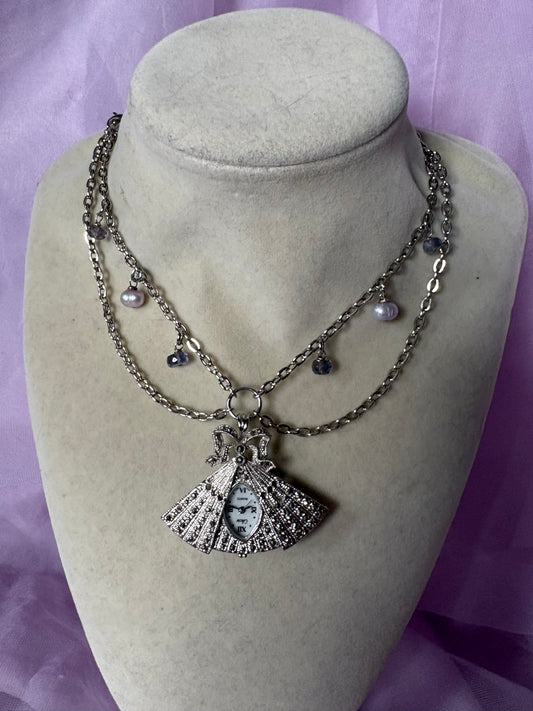 Fan Watch Necklace