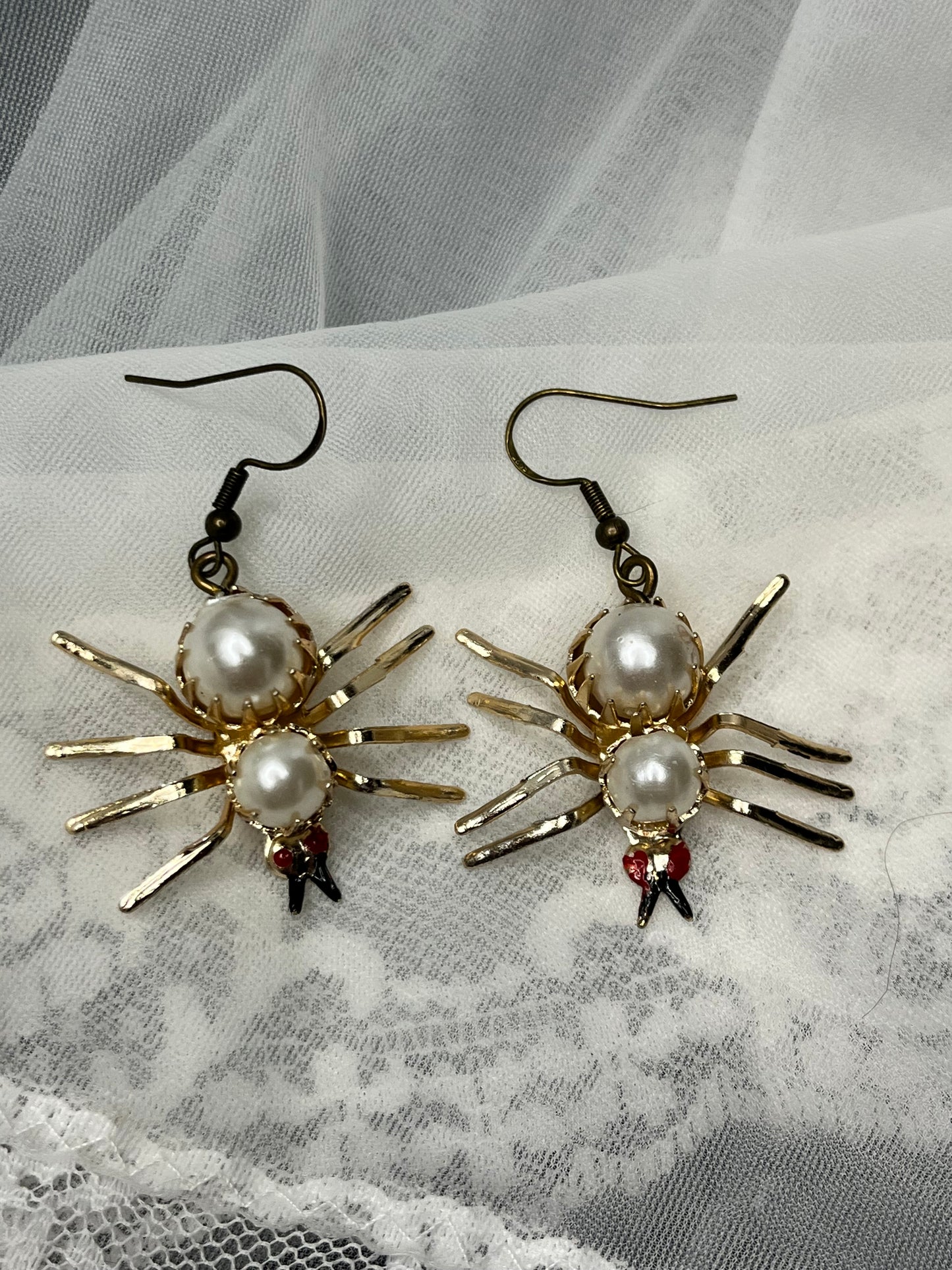 Pearl Spider Earrings