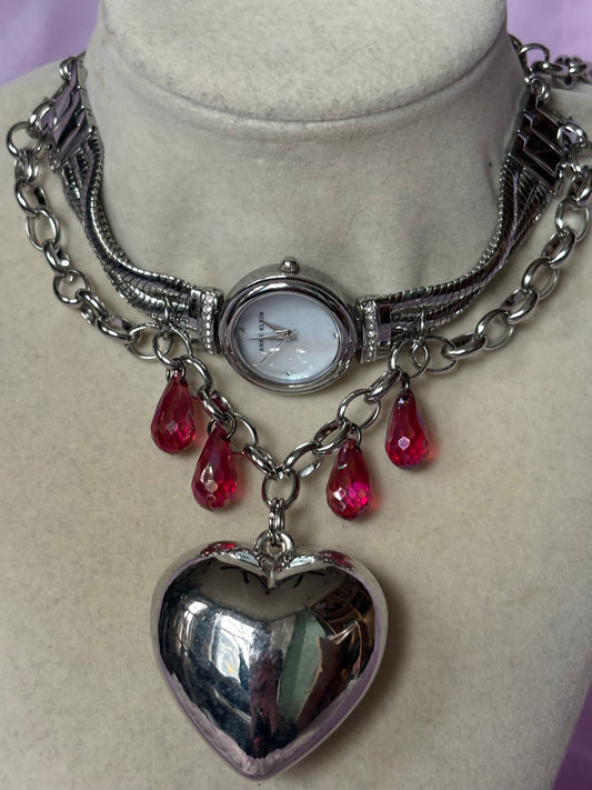 Bleeding Heart Watch Choker