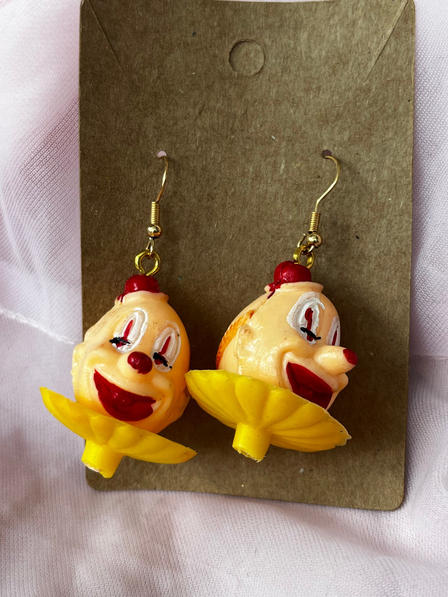 Yellow Clown Earrings