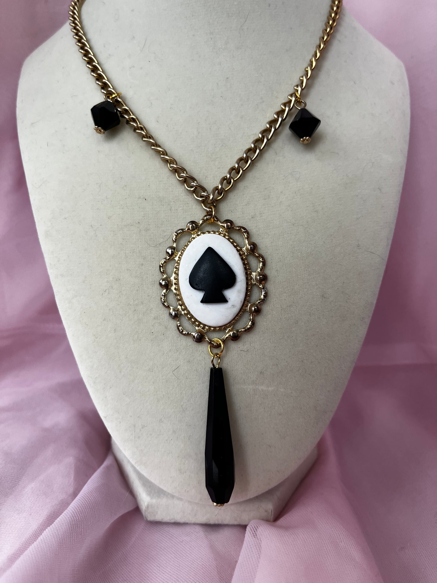 Queen of Spades Necklace