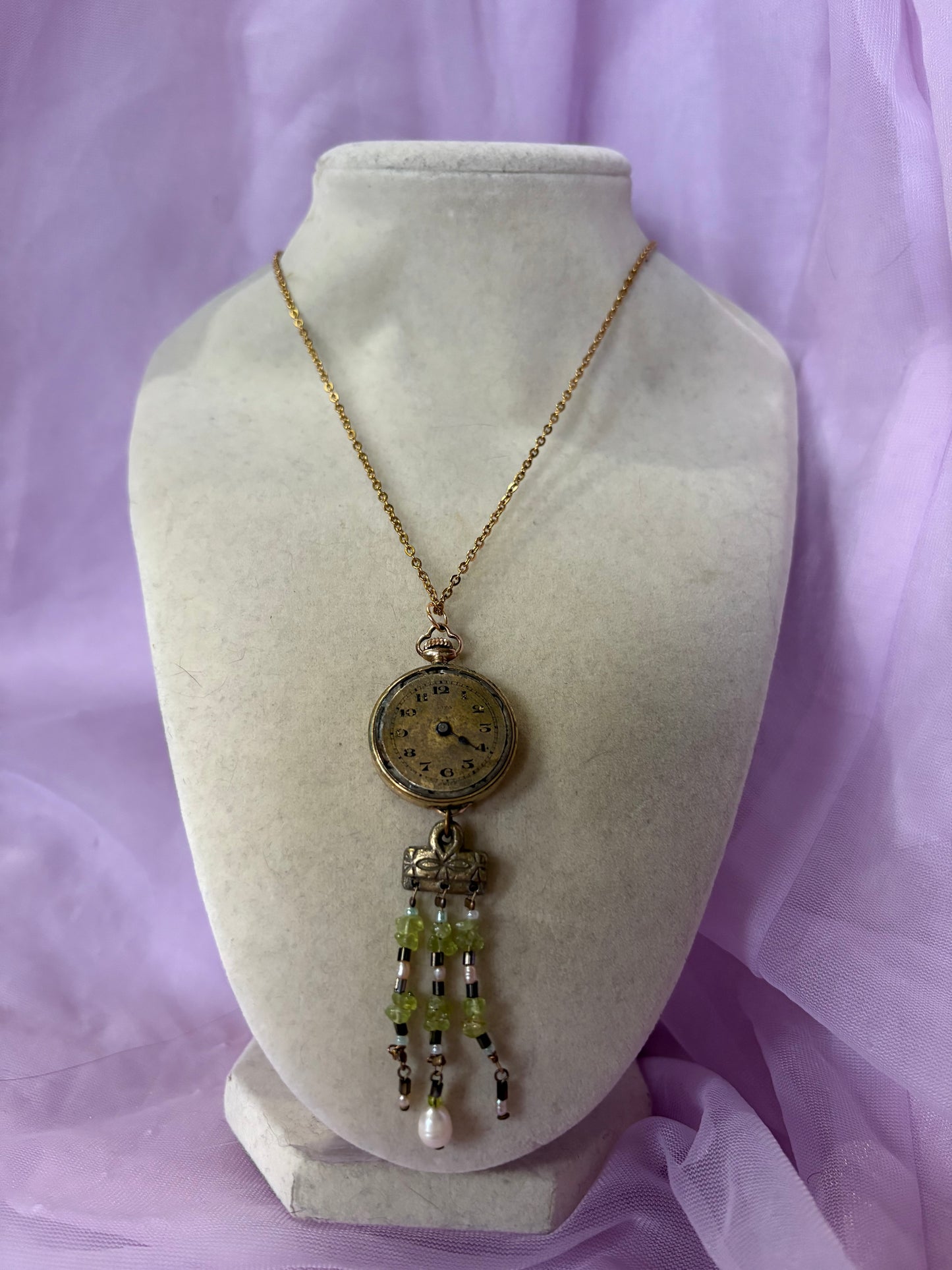 Vintage Pocket Watch Necklace