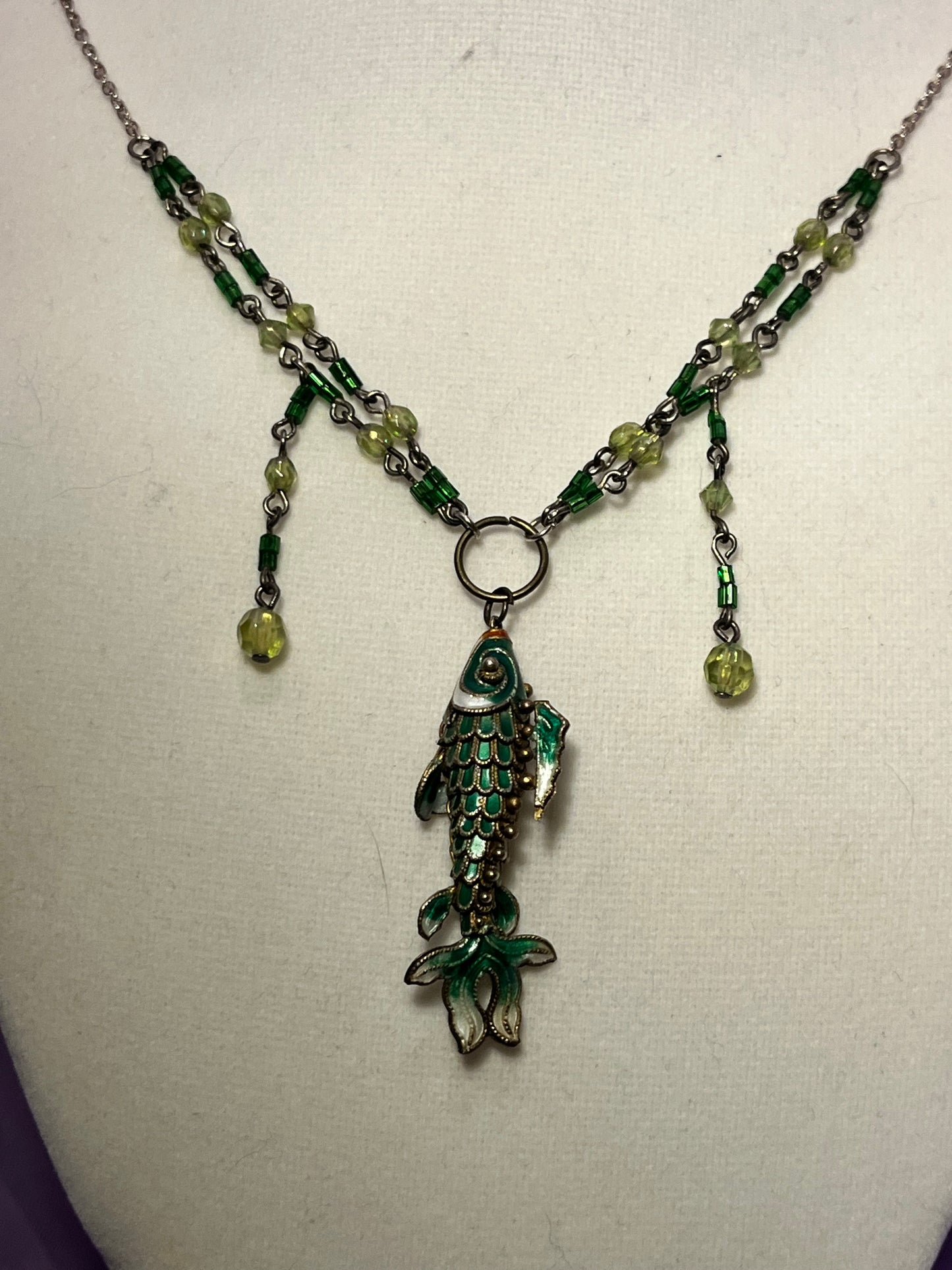 Green Fish Necklace