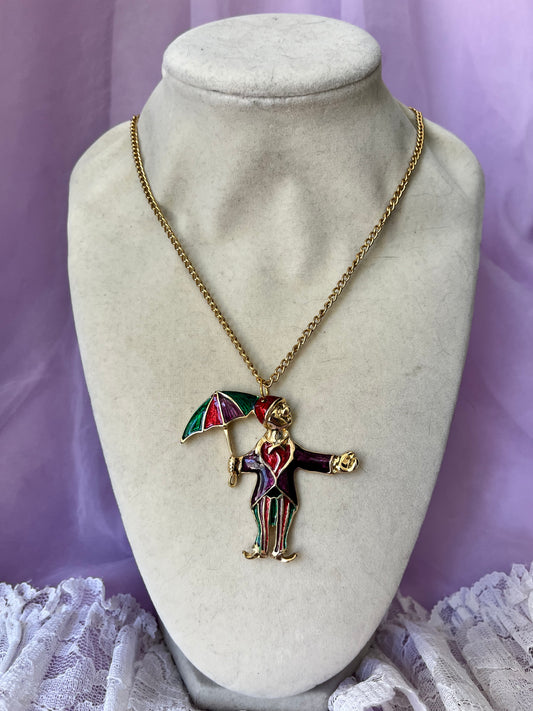 Umbrella Clown Necklace