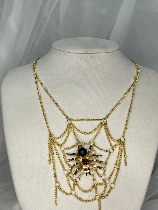 Large Spiderweb Necklace