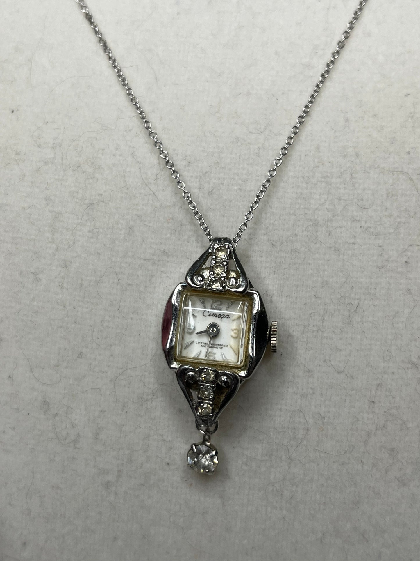 Sterling Silver Cimeqa Watch Necklace